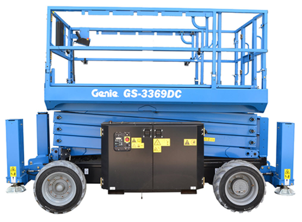 Sakselift batteri arb.h <12m platformbredde>90cm